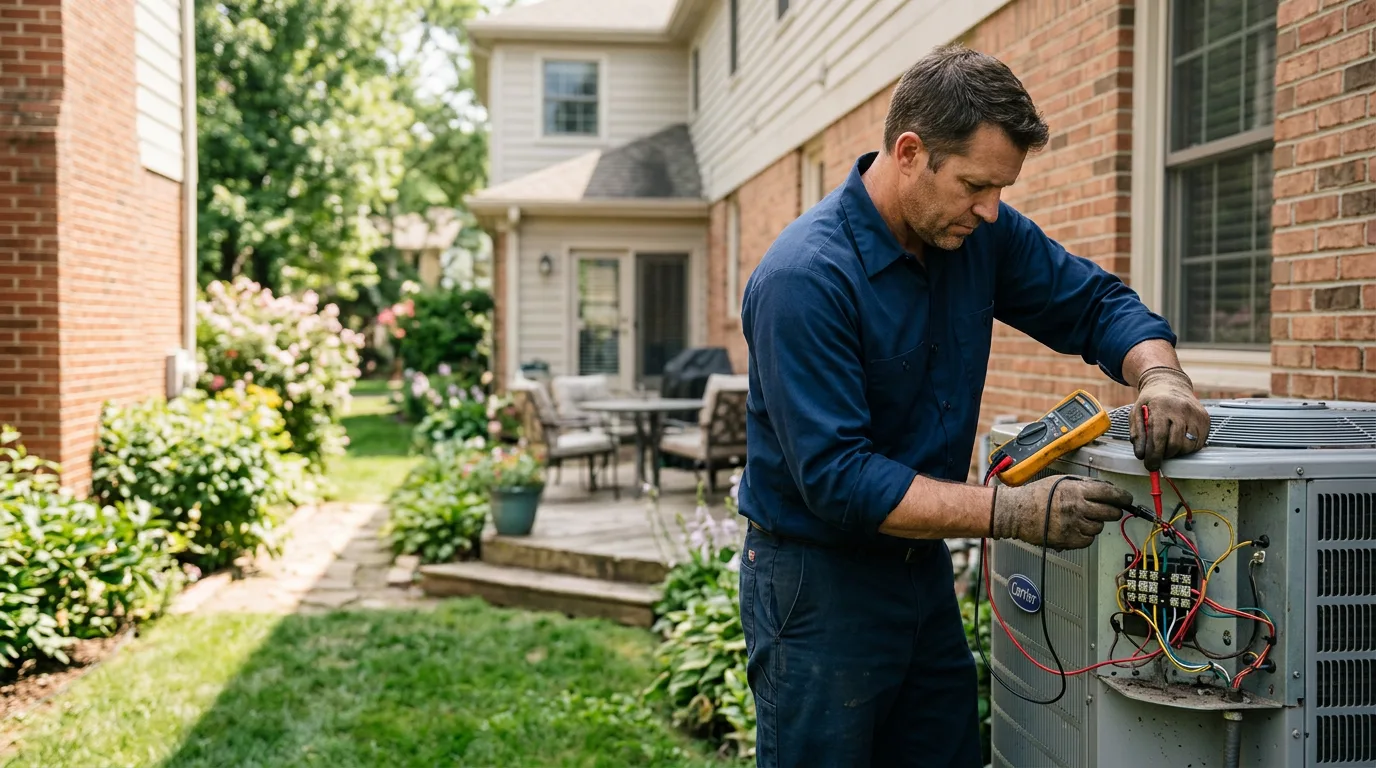 HVAC technician working near Baldwinsville, NY